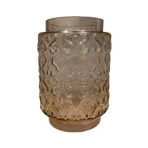 Embossed Glass Cylinder Vase Floral Home Decor